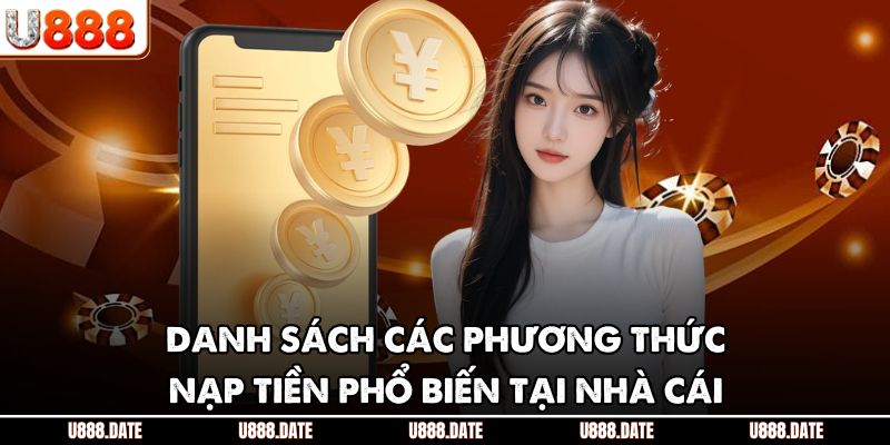 Nạp Tiền U888 - Hướng Dẫn Thực Hiện Giao Dịch An Toàn Hiệu Quả 2 Danh sách các phương thức nạp tiền phổ biến tại nhà cái